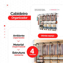 Arara Cabideiro com Sapateira e 10 Prateleiras – 4 Colunas, Super Resistente e Espaçosa para Closet e Quarto!