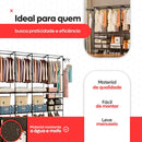Arara Cabideiro com Sapateira e 10 Prateleiras – 4 Colunas, Super Resistente e Espaçosa para Closet e Quarto!