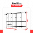 Arara Cabideiro com Sapateira e 10 Prateleiras – 4 Colunas, Super Resistente e Espaçosa para Closet e Quarto!