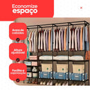 Arara Cabideiro com Sapateira e 10 Prateleiras – 4 Colunas, Super Resistente e Espaçosa para Closet e Quarto!