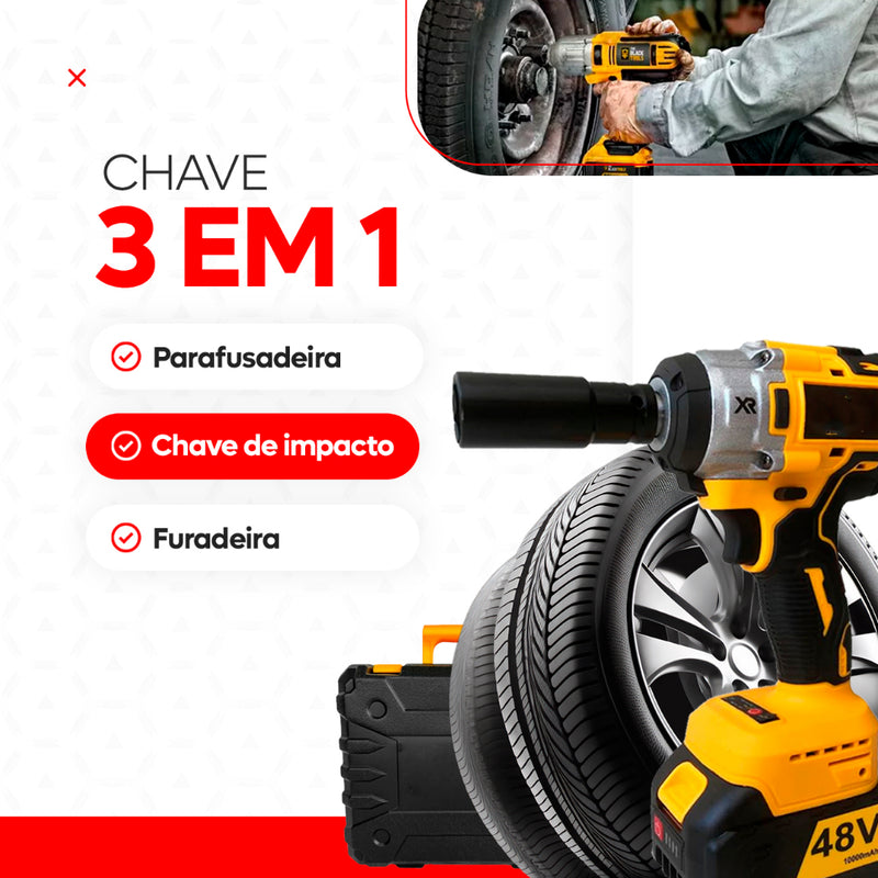 Furadeira e Parafusadeira de Impacto 48V Bivolt – Potência Profissional para Qualquer Trabalho!
