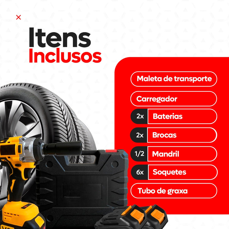 Furadeira e Parafusadeira de Impacto 48V Bivolt – Potência Profissional para Qualquer Trabalho!