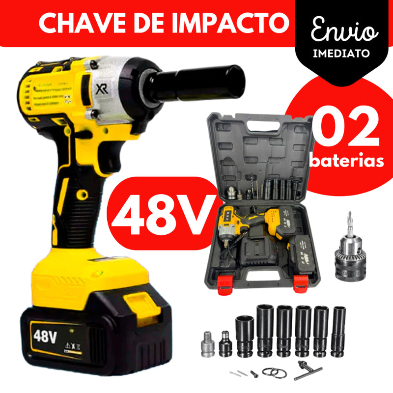 Furadeira e Parafusadeira de Impacto 48V Bivolt – Potência Profissional para Qualquer Trabalho!