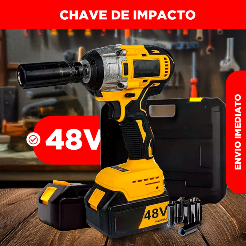 Furadeira e Parafusadeira de Impacto 48V Bivolt – Potência Profissional para Qualquer Trabalho!