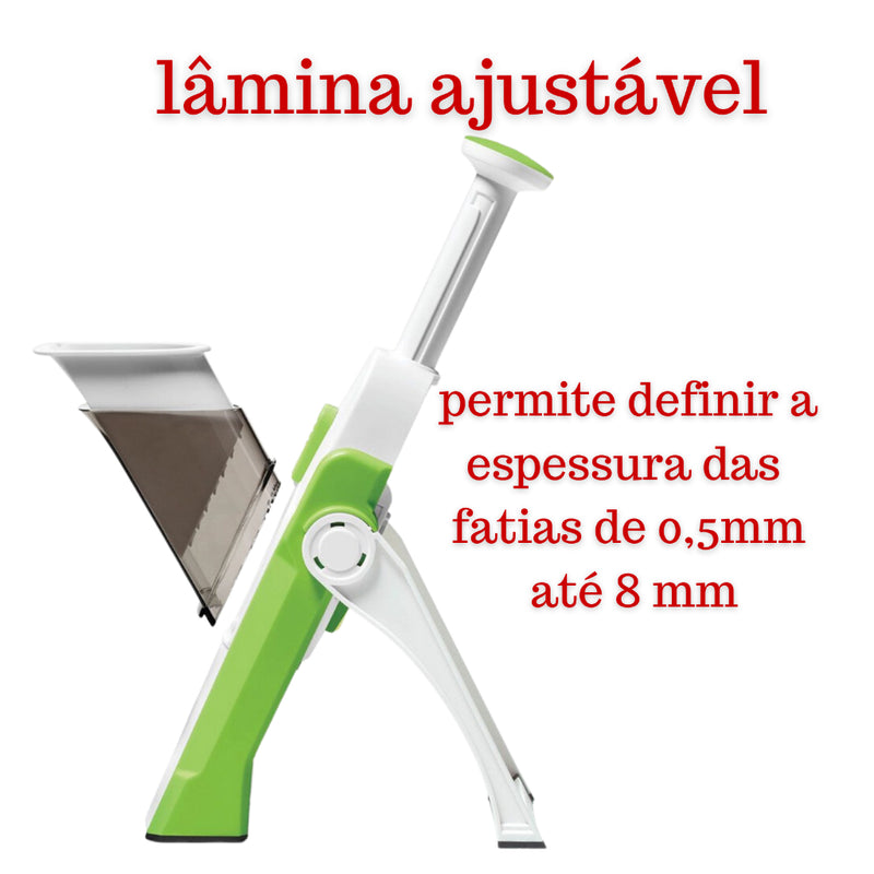Cortador e Fatiador Multifuncional com Lâminas Inox – 8 Tipos de Corte para Cozinhar com Agilidade e Precisão!
