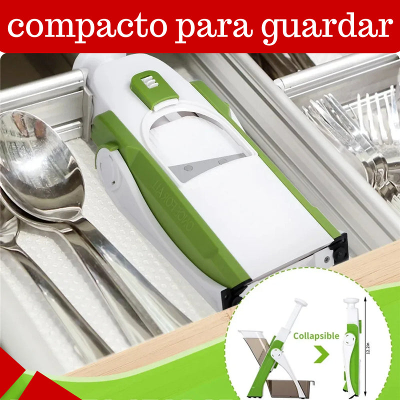 Cortador e Fatiador Multifuncional com Lâminas Inox – 8 Tipos de Corte para Cozinhar com Agilidade e Precisão!