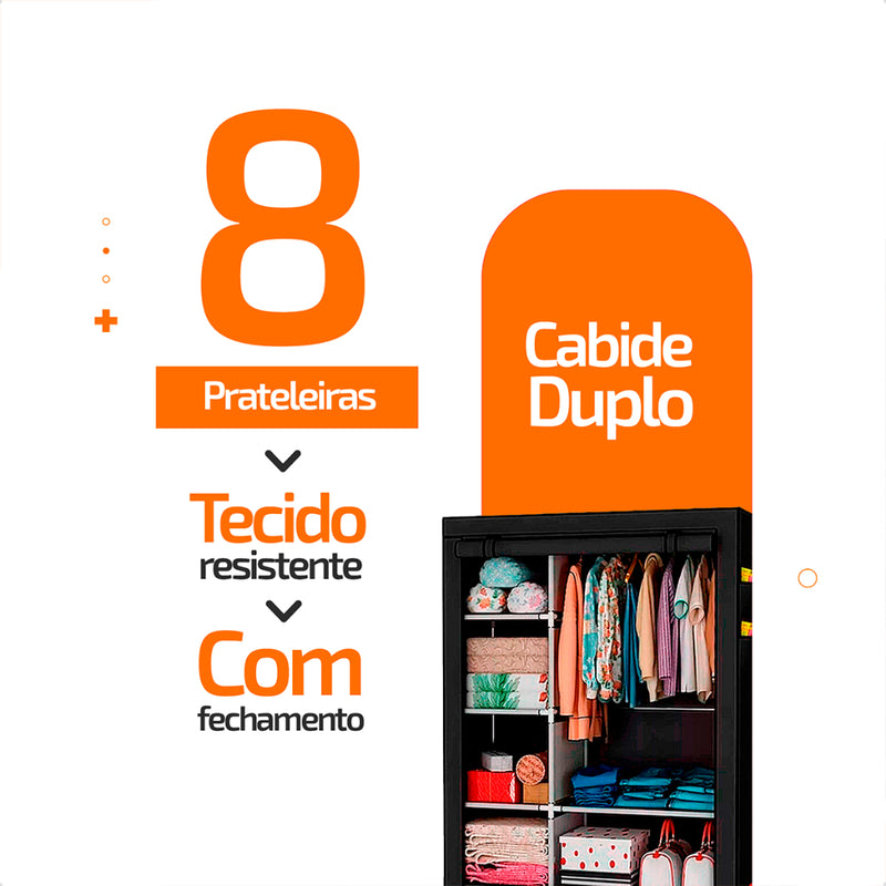 Guarda Roupa Dobrável Organizador Roupas Closet Roupeiro