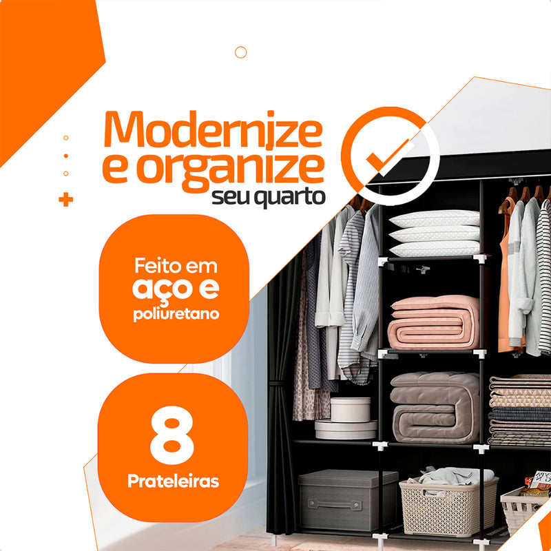 Guarda Roupa Dobrável Organizador Roupas Closet Roupeiro