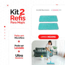 KIT 2 Refils de Microfibra Verde para Mop Spray – Limpeza Profunda Sem Esforço, Sem Riscos e com Sustentabilidade!