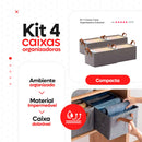 Caixa Organizadora Dobrável 25L com Alças – Kit com 2, 3 ou 4 Unidades para Organizar com Estilo e Economia de Espaço!