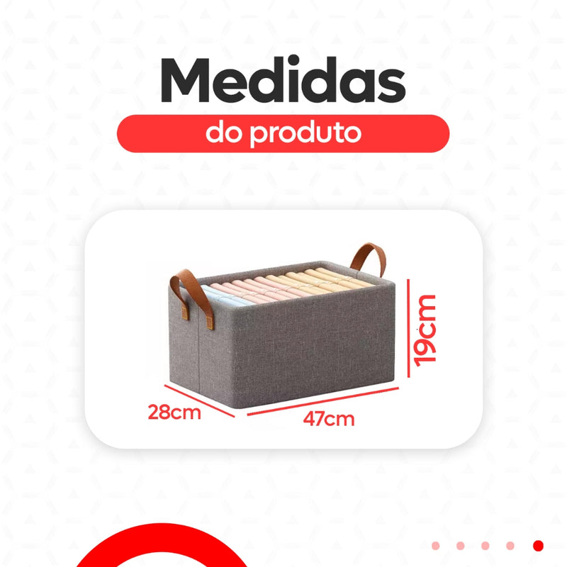 Caixa Organizadora Dobrável 25L com Alças – Kit com 2, 3 ou 4 Unidades para Organizar com Estilo e Economia de Espaço!