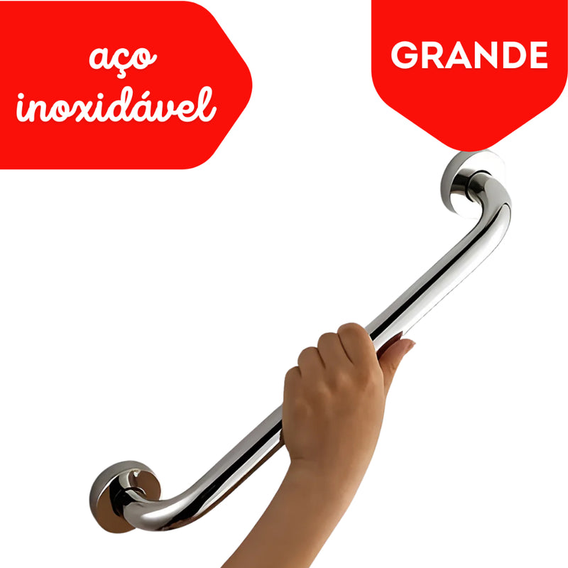 Barra de Apoio para Banheiro 80cm Inox – Segurança para Idosos, Vaso Sanitário e Cadeirantes