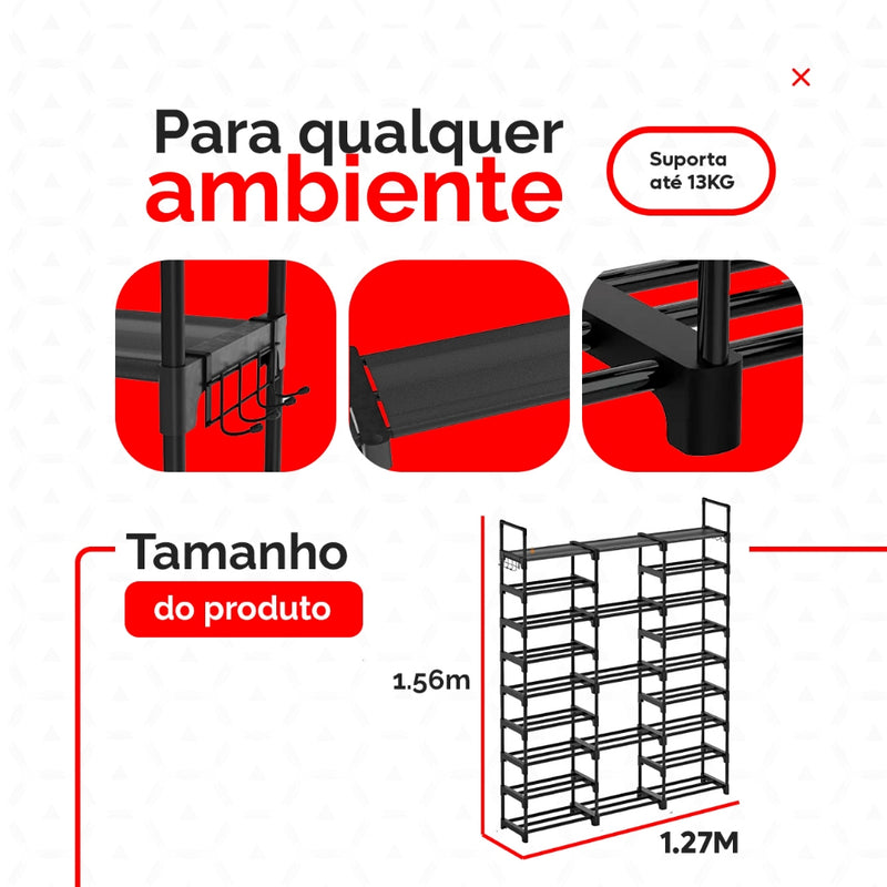 Sapateira Organizador Multiuso Grande 50 a 55 Pares