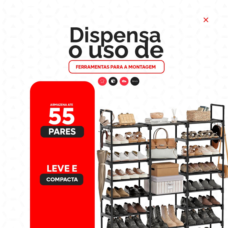 Sapateira Organizador Multiuso Grande 50 a 55 Pares