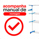 Varal de Chão Retrátil 3 Andares com Rodinhas – Organização e Praticidade para Seu Lar!