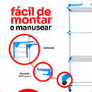 Varal de Chão Retrátil 3 Andares com Rodinhas – Organização e Praticidade para Seu Lar!
